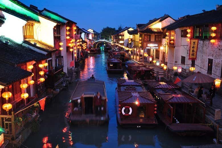 Suzhou ao anoitecer
